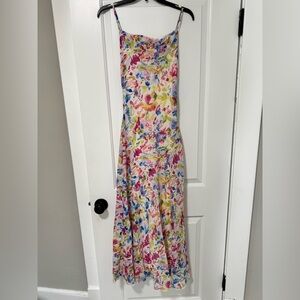 Abercrombie & Fitch Floral Cowl Neck Maxi Dress